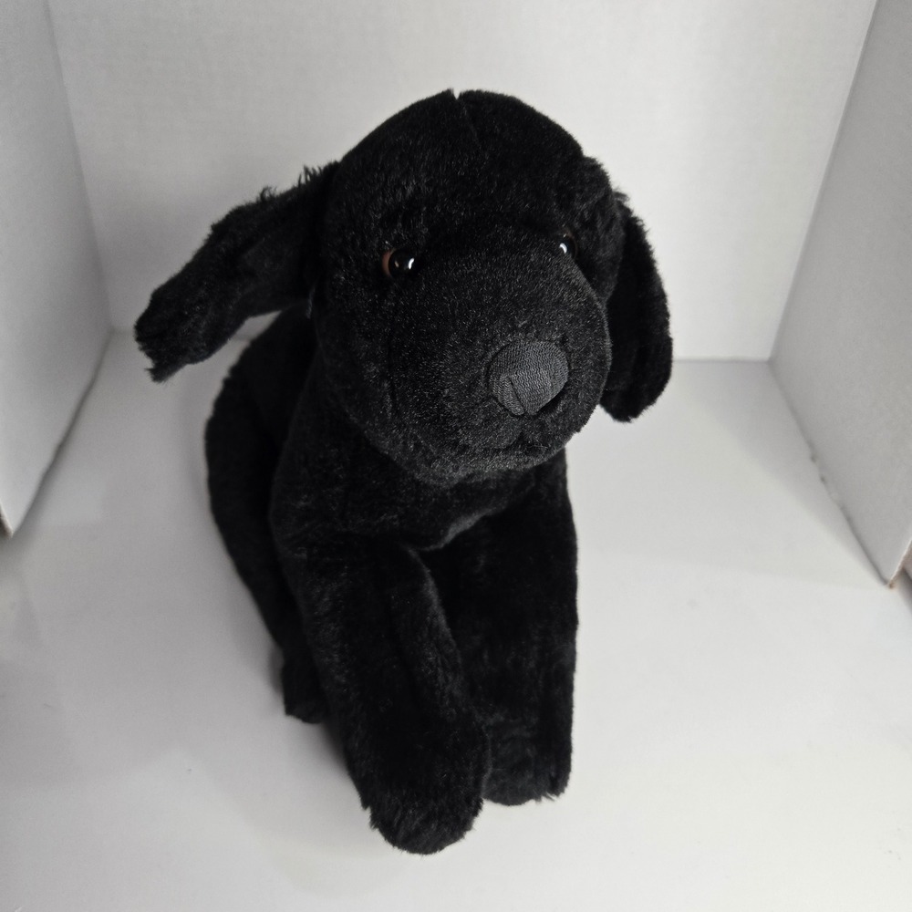 Vintage Animal Alley Black Lab Puppy Dog Plush Stuffed Animal 14" Toys R Us